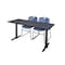 Cain Rectangle Tables > Training Tables > Cain Training Table & Chair Sets, 66 W, 24 L, 29 H, Grey MTRCT6624GY44BE - alternate 1